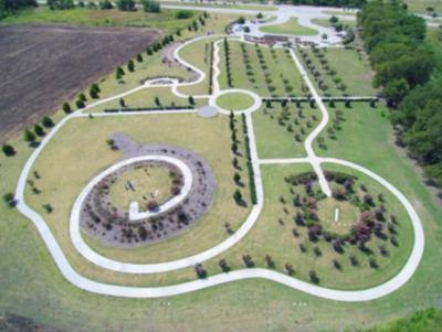 Crape Myrtle Park layout aerial view 2011