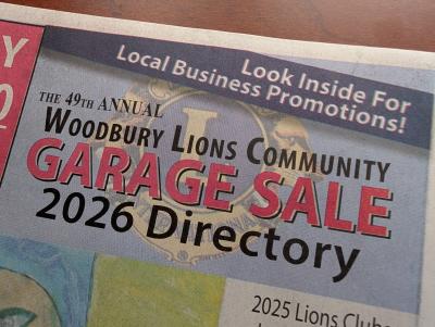 Front cover of Woodbury Lions Garage Sale 2026 Directory