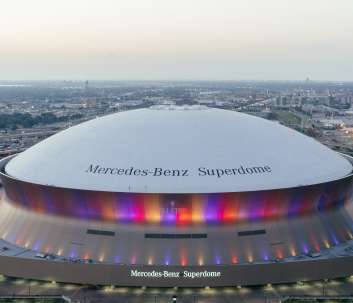 View of the Superdome from Hyatt Regency Rooftop