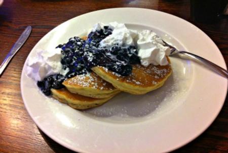 Emmy's blueberry pancakes
