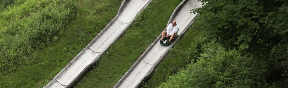The alpine slide is one of the great summer attractions at Seven Springs Mountain Resort
