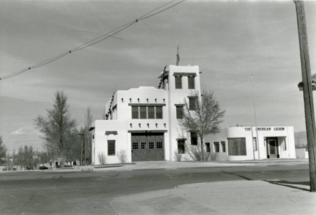An image from 1936 of the Monte Vista Fire Station in Albuquerque, New Mexico.