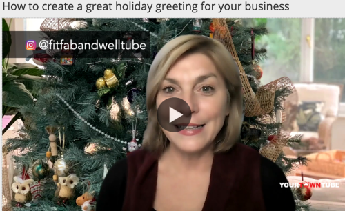 A screenshot from a video about creating a holiday greeting