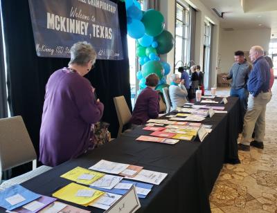 Registration table at Sheraton McKinney