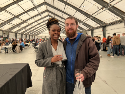 a couple attending Syracuse Wine Festival