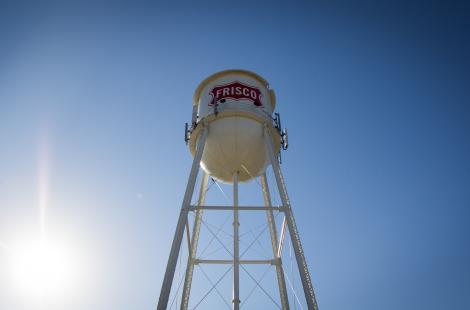 Looking up at the Frisco Water Tower