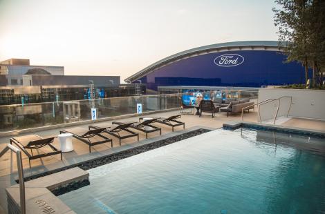 Picture of Omni Frisco Hotel's The Edge Pool Deck overlooking The Star