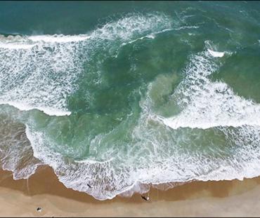 Rip current viewed from above
