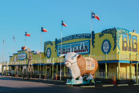 exterior photo of the big texan