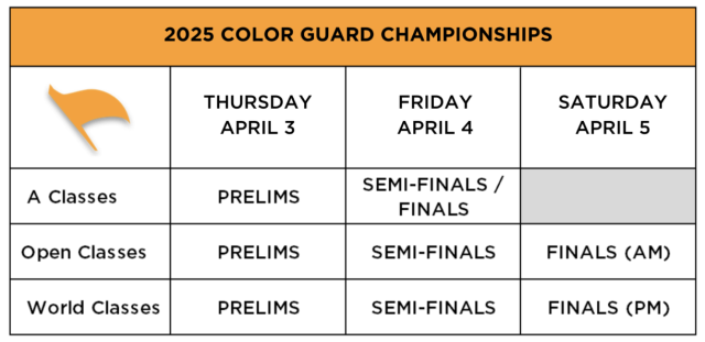 2025 Color Guard Schedule