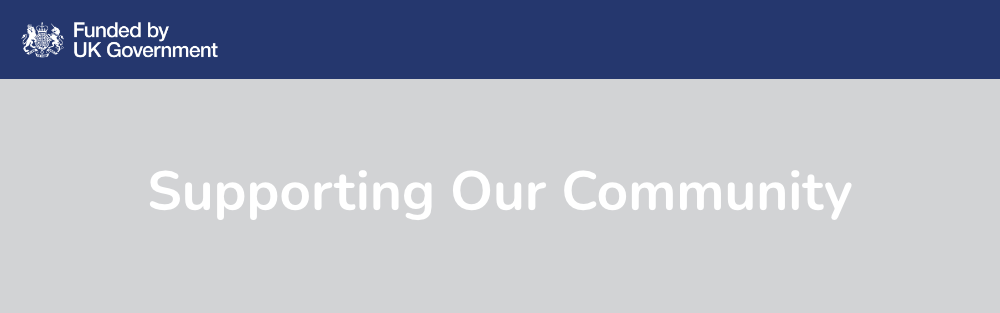 Supporting our community UK Gov Graphic