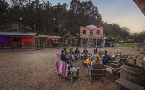 Long Branch Team Building Around Fire