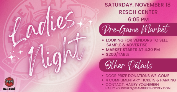 Green Bay Gamblers Ladies Night Theme