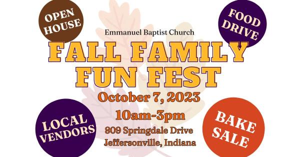 Fall Family Fun Fest Emmanuel Baptist Church