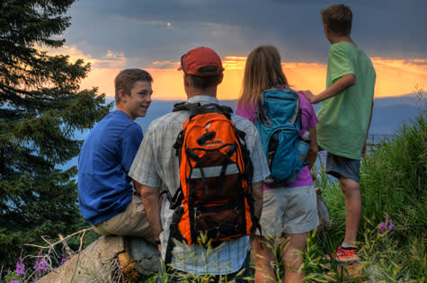 Family Hiking at Steamboat Resort