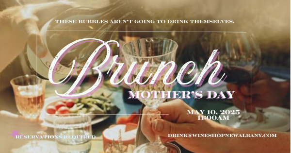 Wine Shop Mother's Day Brunch flyer.