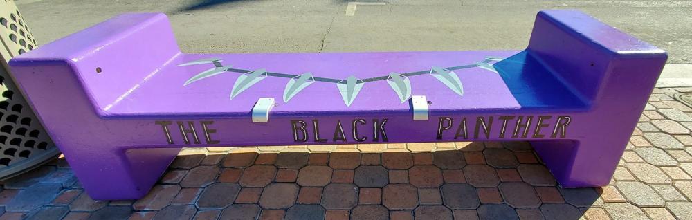 Artist Tysen Knight of Palm Springs bench