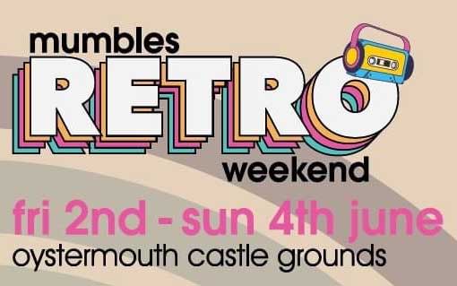Mumbles retro weekend colourful logo