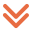 Down arrow icon orange