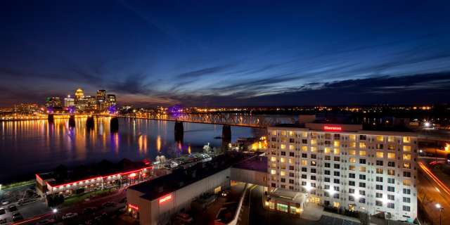 View of the Ohio River and bridge from the Sheraton hotel