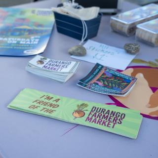 Vendors at the Durango Farmers Market during Summer