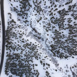 Drone Video of Highway 160 During Winter