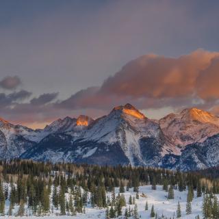Durango Dog Ranch at Sunset During Winter
