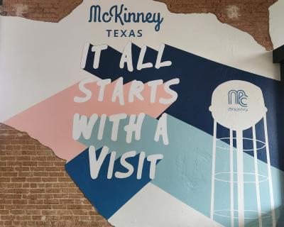 Visit McKinney mural by Andrea Holmes