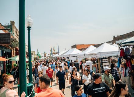 A view of visitors of Main Street Fest