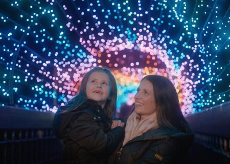 Image shows Colchester Zoo Enchanted Trail of Light