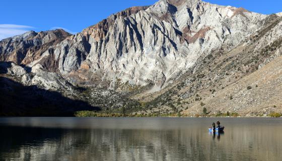 Convict Lake with boat