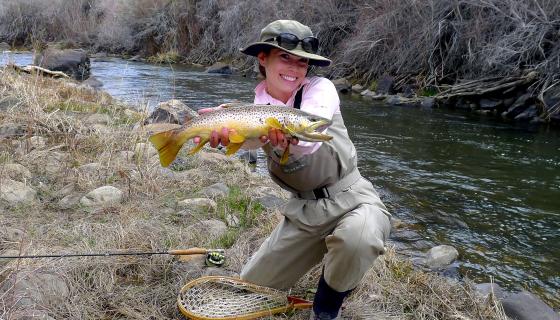 East Walker River with Joanne