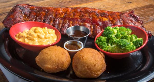 Find these tasty ribs (served with two sides) at Squealer's Award-Winning BBQ in Mooresville.