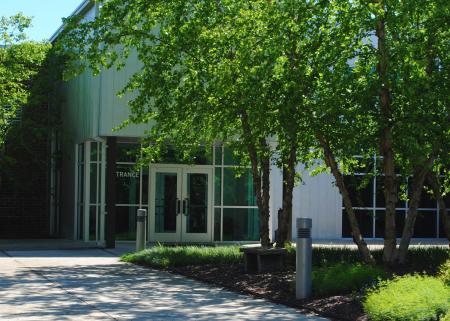 Johnston County Ag Center Entrance, for meetings in Smithfield, NC.