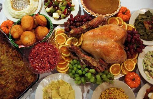 Joe Huber's Thanksgiving dinner spread