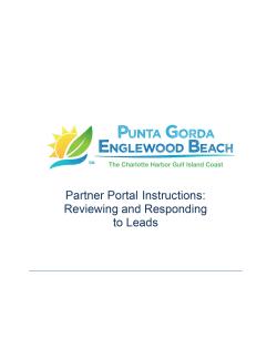 Cover of Partner Portal Instructions: Reviewing and Responding to Leads