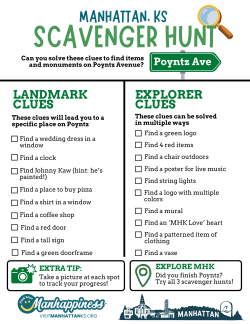 Scavenger Hunt - Poyntz Avenue