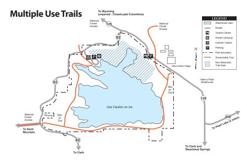 Steamboat Lake Winter Recreation Map
