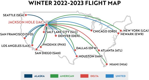 Winter 2022 - 2023 Flight Map