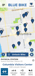 Blue Bike SC Map