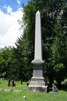Obelisk headstone for Parson Brownlow in Old Gray Cemetery in Knoxville, TN