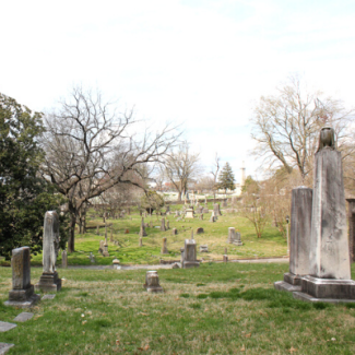Grave stones at the Old Gray Cemetery