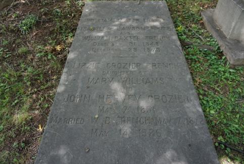Grave marker for Lizzie French in Old Gray Cemetery in Knoxville, TN
