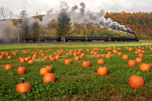 Pumpkin Patch train at the East Broad Top Railroad
