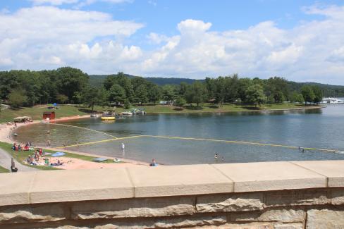Seven Points Beach from Patio Overlook