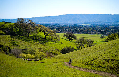 hiking mummy mountain trail at Coyote Lake Park