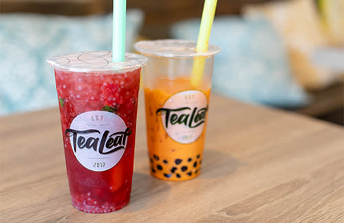 boba tea at tea leaf