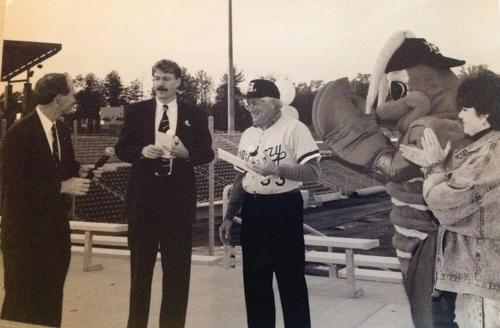 Hickory Crawdads Ribbon Cutting 1993