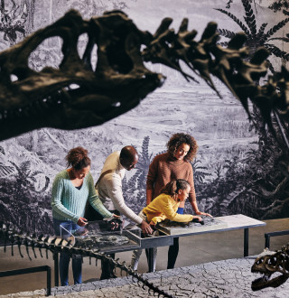 Family at the Natural History Museum of Utah