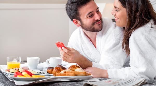 Couple at hotel